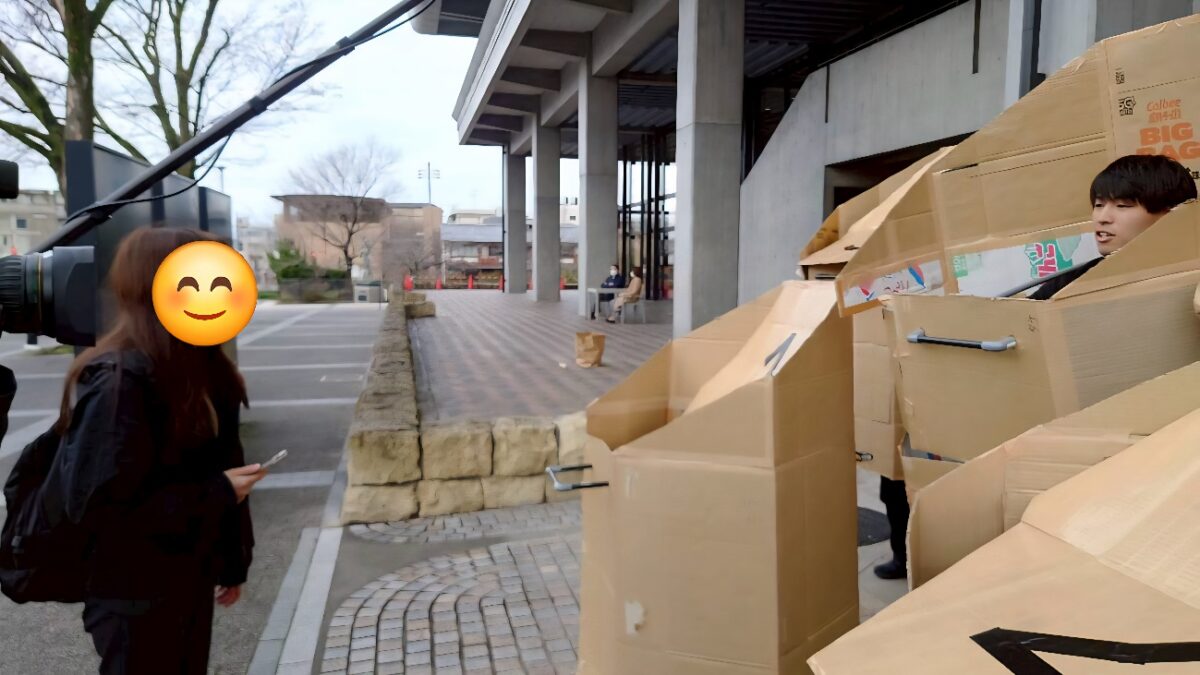 読売テレビの取材を受けるおーちゃん