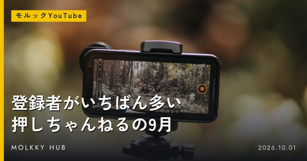 三脚に固定したスマートフォンで動画を撮影しているところ