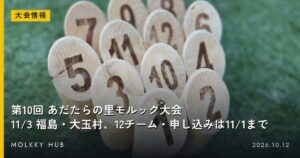 第二回代々木カップ、10/24東京・代々木公園｜1チーム1,000円・一般30組とモルっ子15組の写真